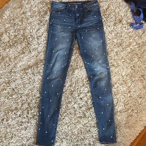 Dark wash denim with stars!